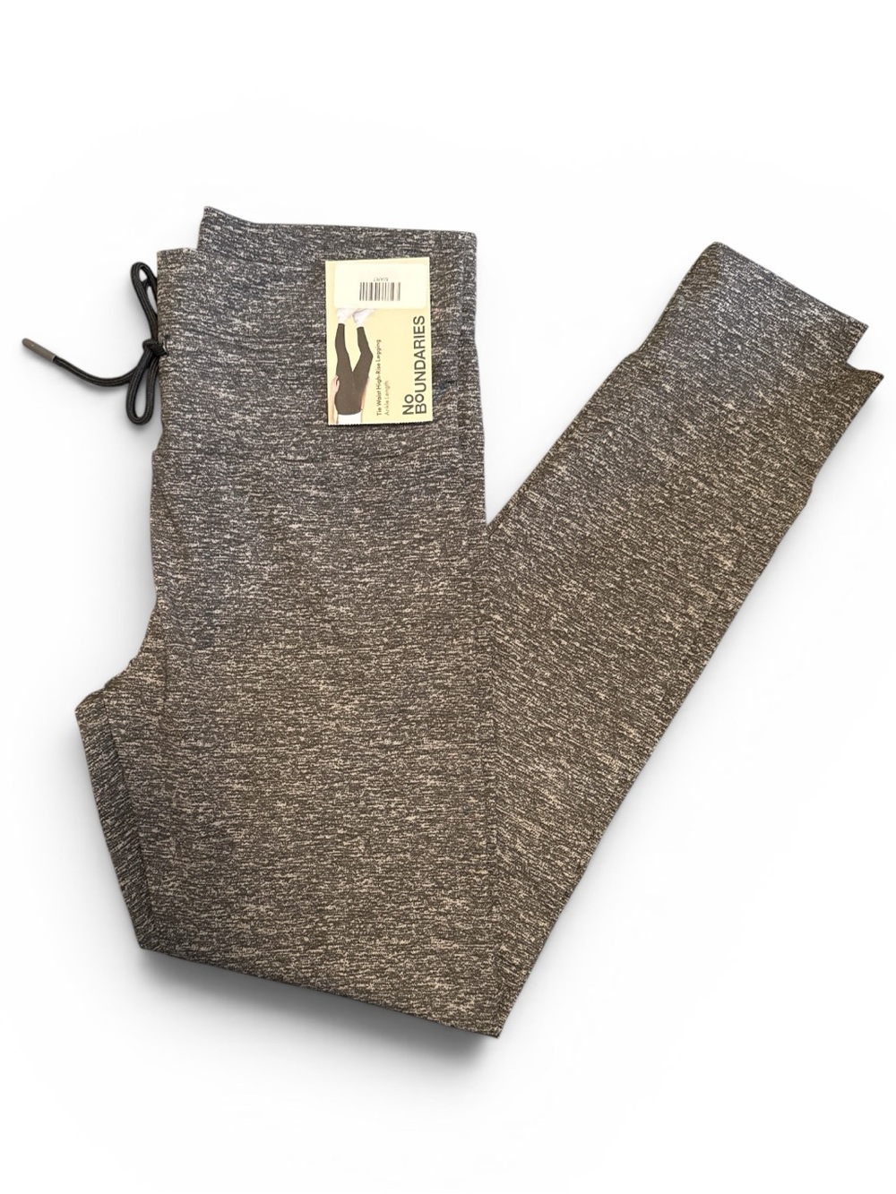 No Boundaries Charcoal Tie-Waist Leggings Ankle Leggings S/M